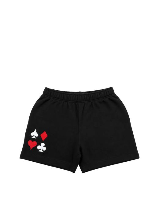 Melt Black Playing-Card Print Shorts for men