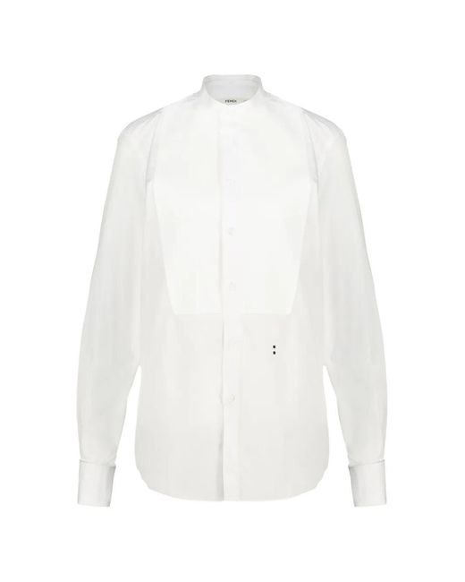 Fendi White Cotton Shirt for men
