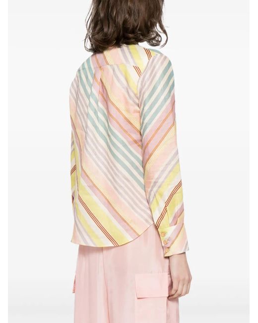 Zimmermann Natural Striped Linen Shirt