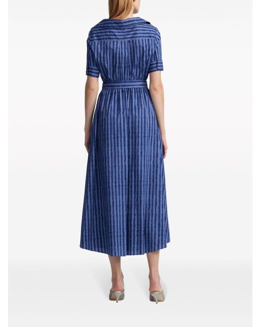Altuzarra Blue Lydia Striped Midi Dress