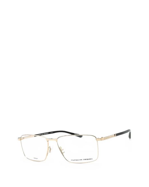 Porsche Design Natural Rectangle-Frame Glasses for men
