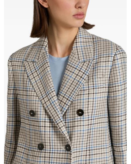 Montedoro Gray Double-Breasted Blazer