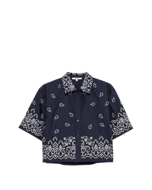 Maje Blue Short-Sleeves Shirt