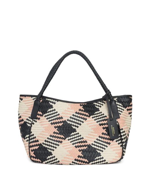 Bolso de hombro Nougat trenzado Sarah Chofakian de color White