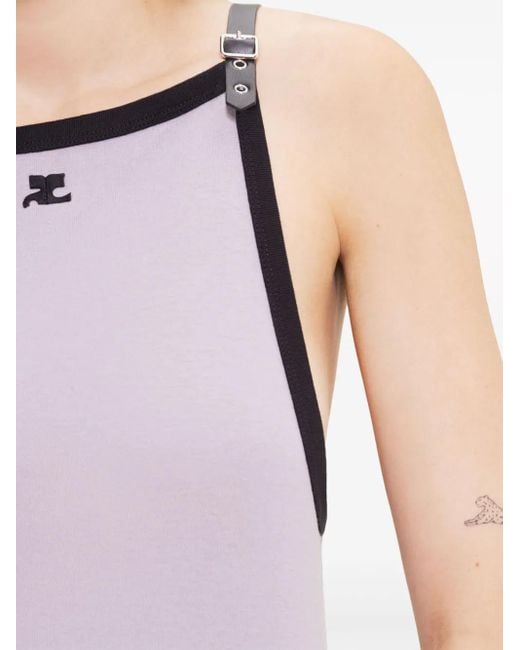 Courreges Purple Cotton Dress