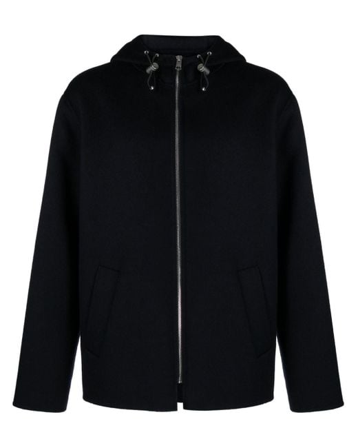 Sandro Black Zip-up Hooded Jacket for men