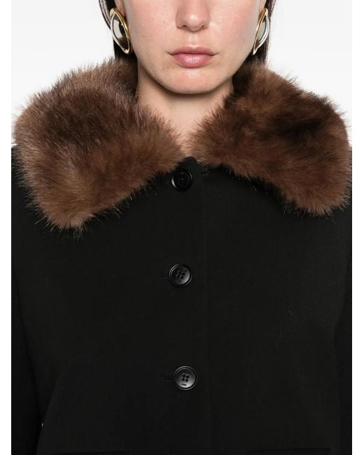 Maje Black Cropped Buttoned Jacket