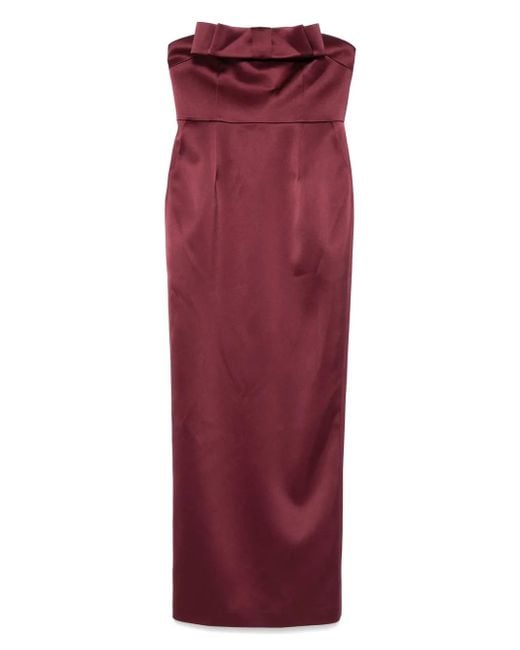 The New Arrivals Ilkyaz Ozel Red Sisu Maxi Dress