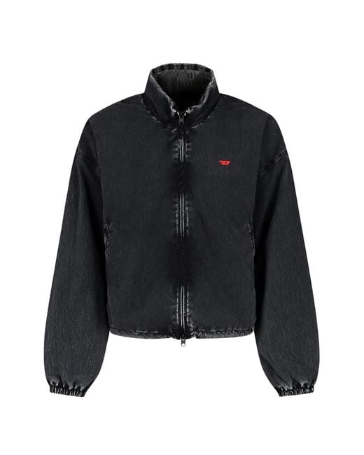 DIESEL Black Windbreaker Jacket