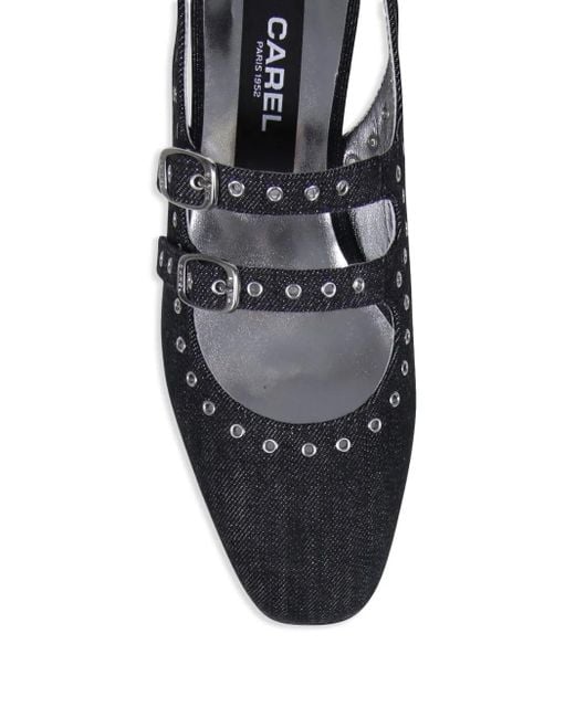 CAREL PARIS Black Queen Slingback Pumps