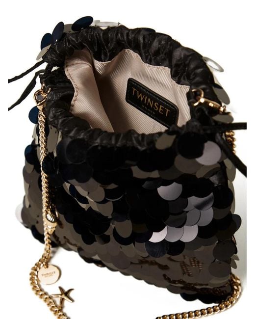 Clutch Con Paillettes di Twinset in Black