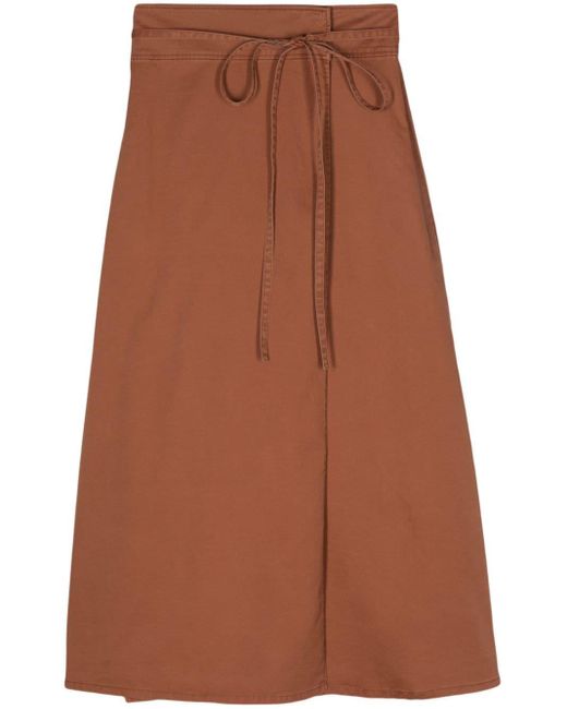 Soeur Brown Reine Belted Wrap Skirt