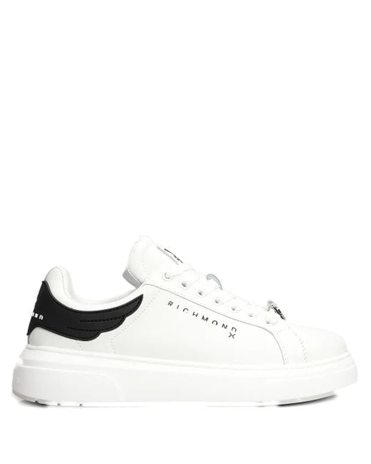 John Richmond White Leather Sneakers