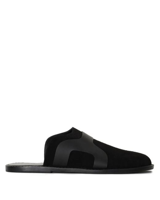 Osklen Black Suede Slippers for men