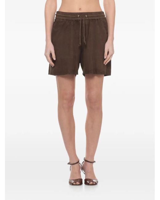 P.A.R.O.S.H. Gray Drawstring Shorts