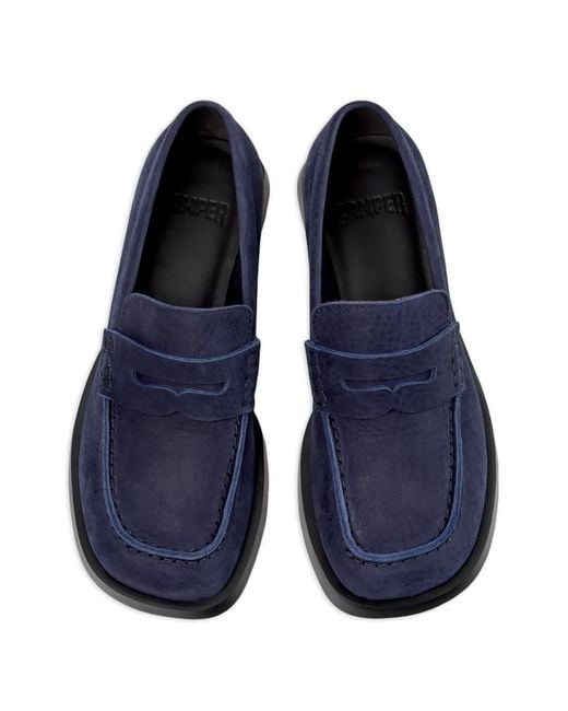 Camper Blue Dana Suede Loafers
