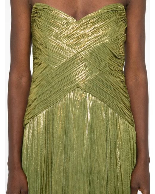 retroféte Strapless Mini-Jurk in het Green