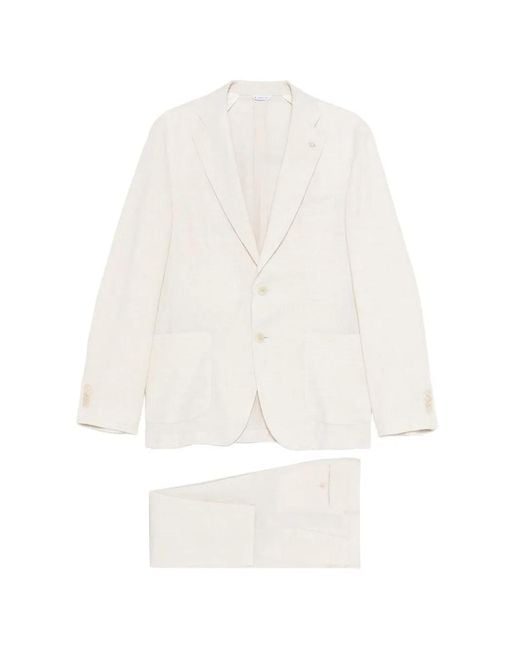Manuel Ritz White Button-Up Single-Breasted Suit for men