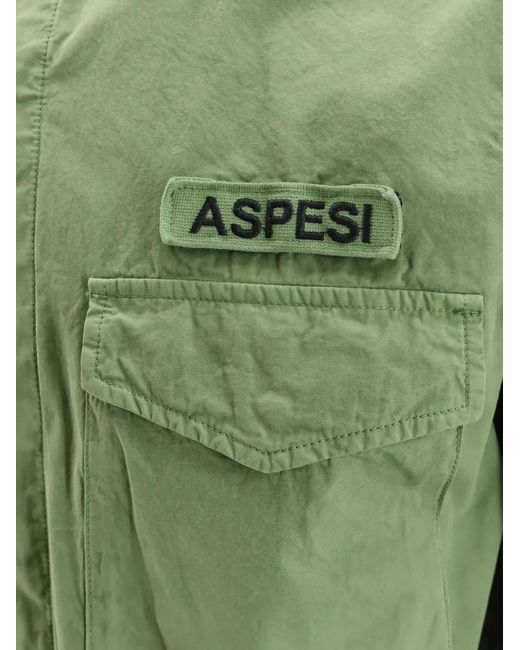 Aspesi Green Patch Pocket Shirt for men