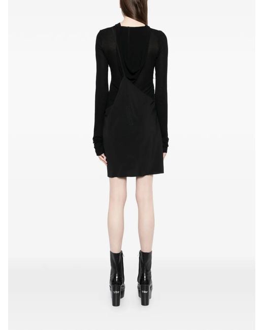 Rick Owens Bias Mini Dress in Black | Lyst Rick Owens Bias Mini Dress in Black | Lyst