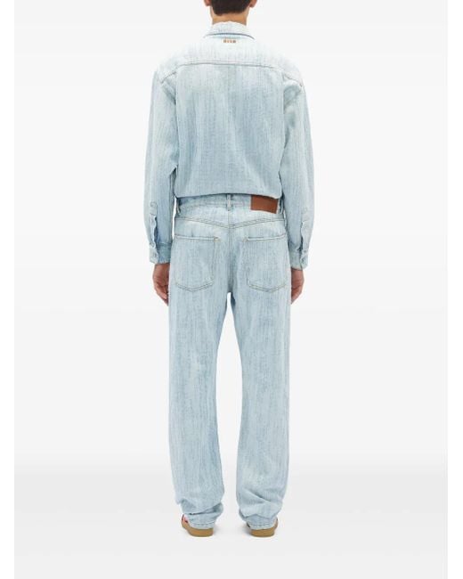 MSGM Jeans Met Stikseldetail in het Blue voor heren