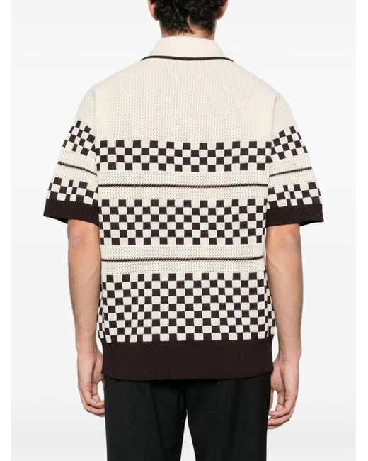 Camisa Checkered Con Parche Del Logo Amiri de hombre de color Natural