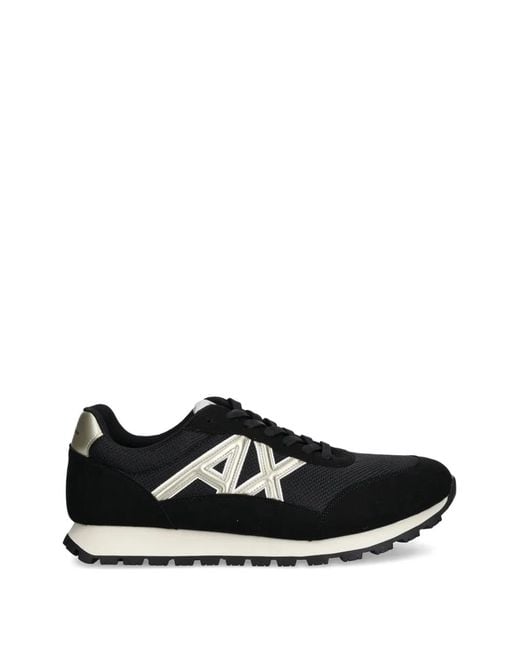 Baskets À Patch Logo ARMANI EXCHANGE pour homme en coloris Black