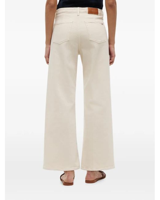 Tommy Hilfiger White Logo-Patch Jeans