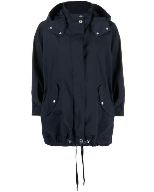 Woolrich Blue Drawstring Hooded Parka