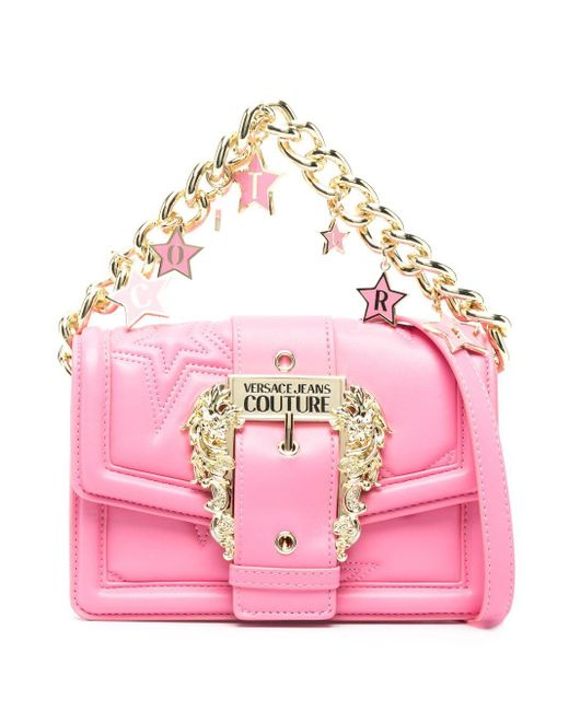 Versace Jeans Pink Star-motif Faux-leather Crossbody Bag