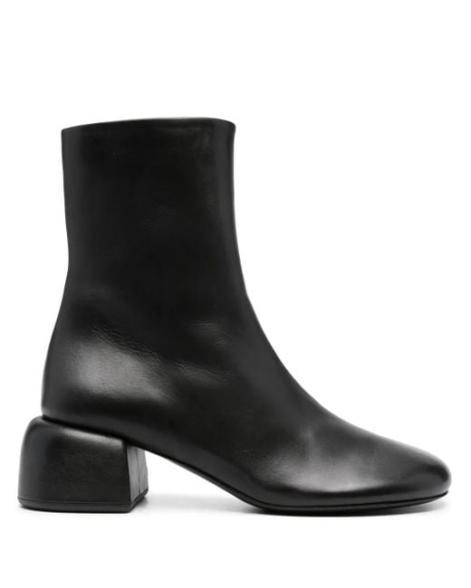 Marsèll Black 50Mm Basata Leather Ankle Boots