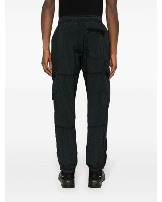 Stone Island Blue Loose Fit Cargo Pants for men