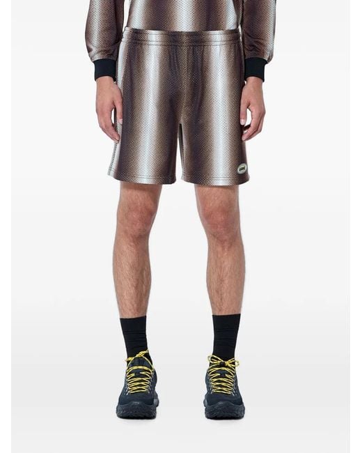 METALWOOD STUDIO Black Mesh-Like Elasticated-Waistband Shorts for men