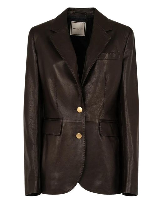 Tagliatore Black Sophie Leather Jacket