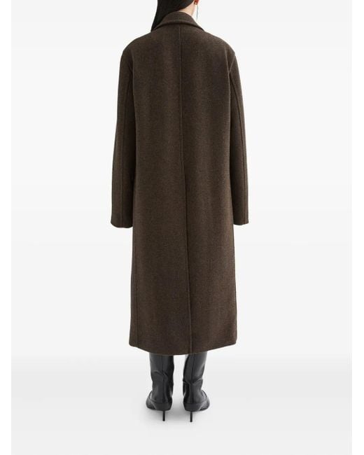 [1997] JIL SANDER カシミヤ/ウール ブラウン ロングコート Jil Sander レディース ブラウン メランジ コート 【公式通販】