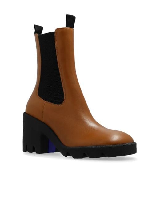 Burberry Brown Stiefeletten Aus Leder