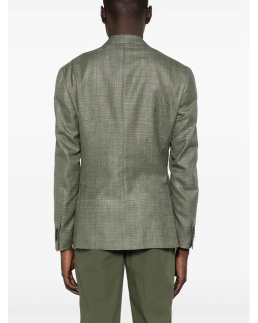 Corneliani Green Double-Breasted Blazer for men