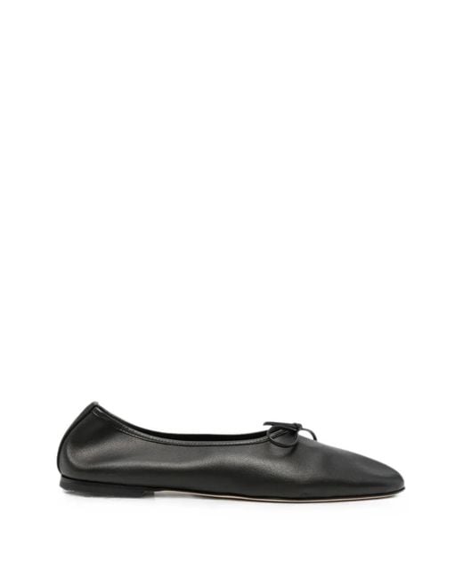 Dear Frances Black Bow-Detail Ballet Flats