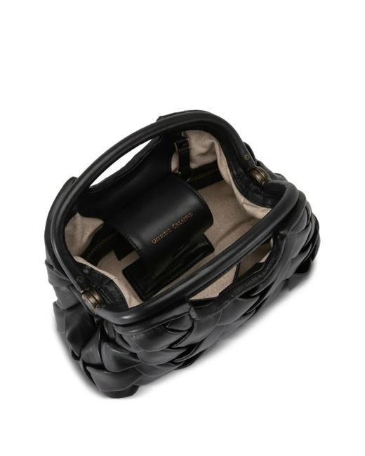 Officine Creative Black Helen Woven Tote Bag