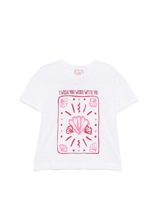 Pennyblack White Graphic-Print Cotton T-Shirt
