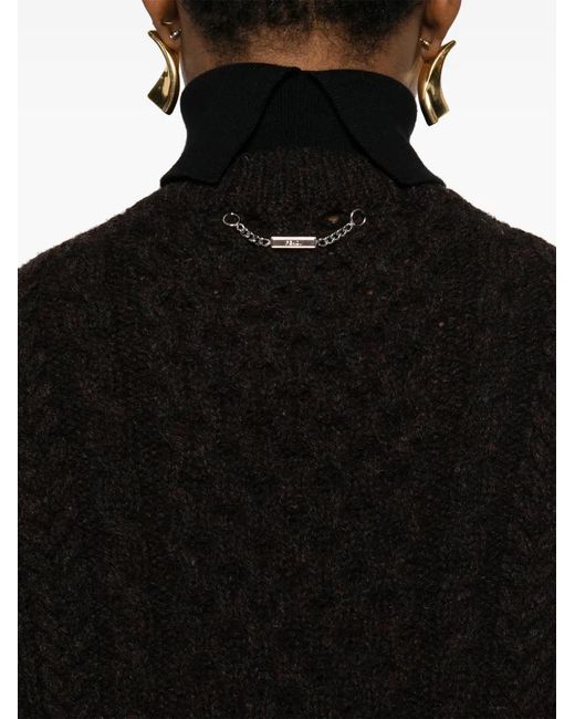 Fendi Black Wool Midi Dress