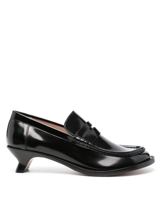 Loewe Black Campo 40mm Leather Loafers