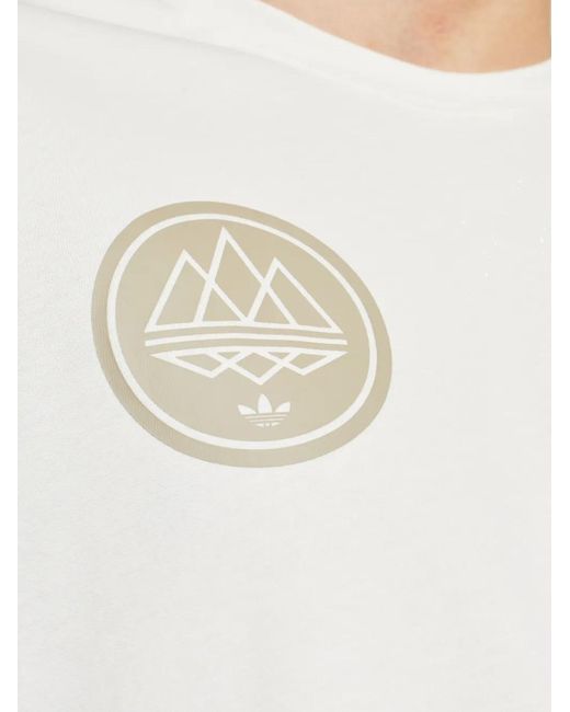 Adidas White Spzl Graphic T-Shirt for men