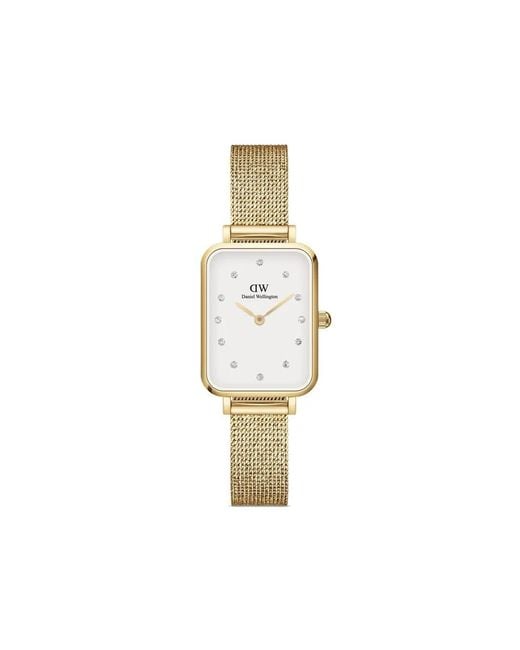Daniel Wellington White Quadro Lumine Pressed Evergold 26Mm