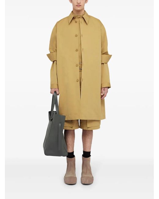 Jil Sander Yellow Knee-Length Coat for men