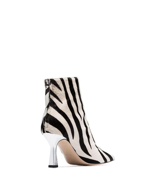 zebra ankle boots