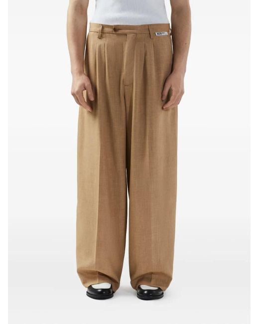 Gcds Natural Pleated Trousers