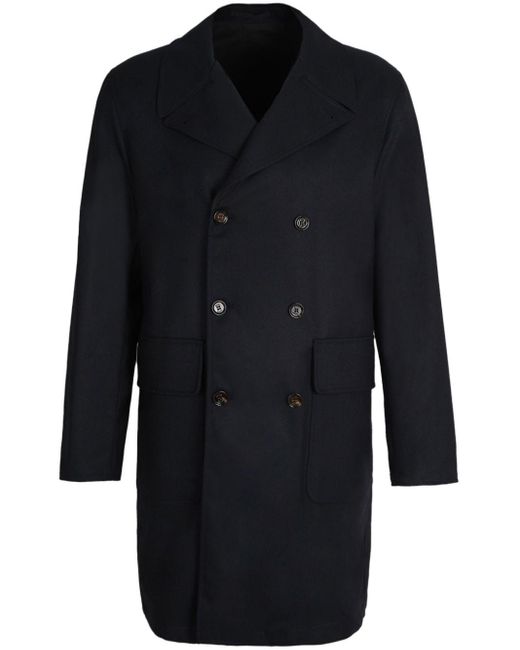 KIRED Black Double-Breasted Coat for men