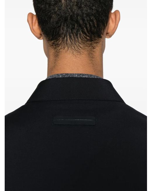 メンズ Zegna ボタン シャツジャケット Black
