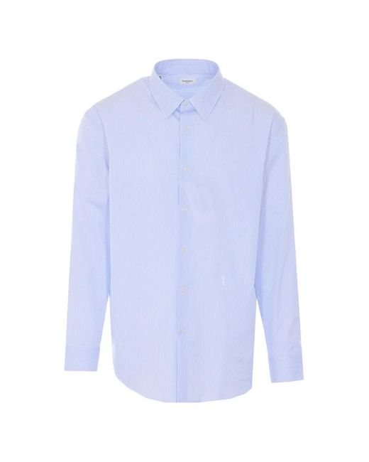 Saint Laurent Gray Cotton Shirt for men